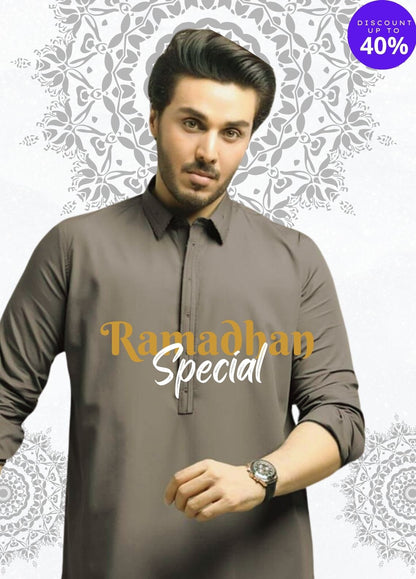 Sheikh Gulzar Fabrics Rehmat 3-Suit Set — Ramadan Special offer with premium unstitched fabrics, charity proceeds supporting Darulmuwadat orphanage Pakistan.